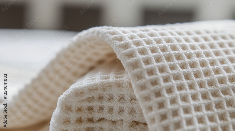 Poster luxurious folded blanket with intricate woven design perfect for creating a stylish home ambiance : 