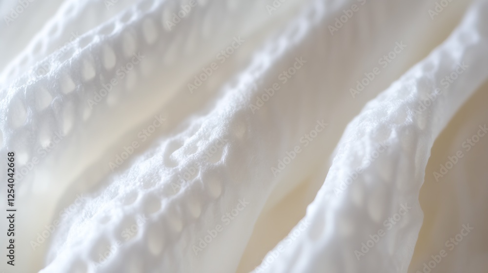 Aufkleber elegant white fabric close-up highlighting unique textures and subtle designs : generative ai