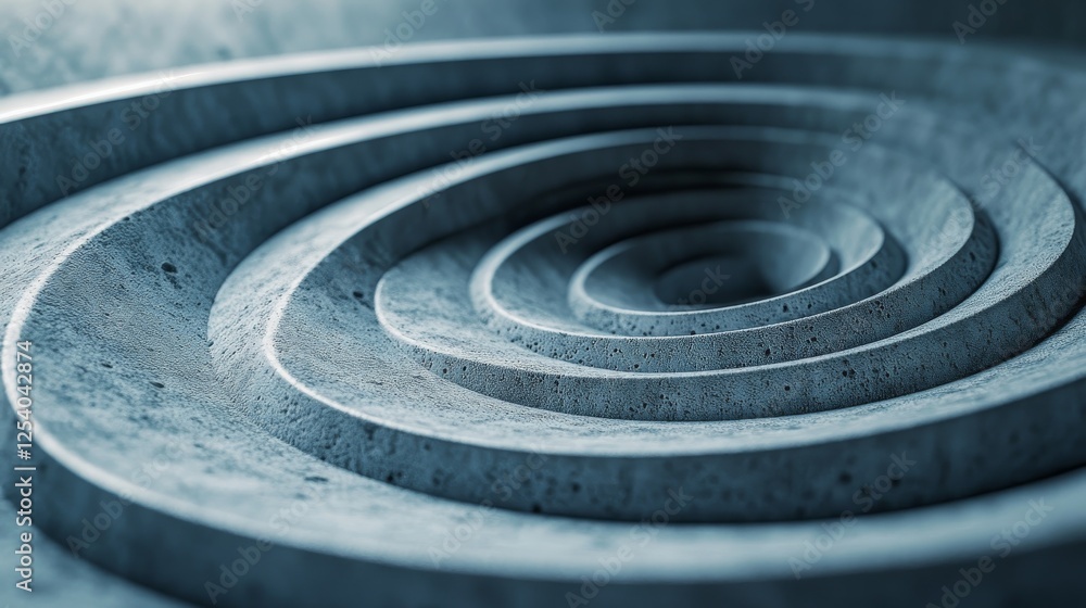 Aufkleber concrete spiral structure in a repeating pattern leads inward