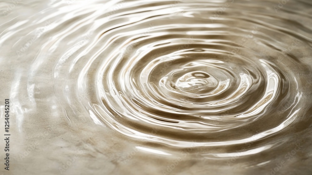 Poster concentric water ripples creating patterns and texture on surface