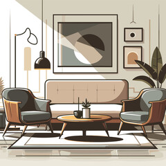 Modern Minimalist Living Room with Stylish Interior Design Elements