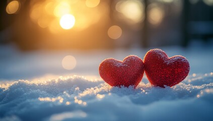 Fototapeta premium Love and Romance in a Dreamy Bokeh Atmosphere