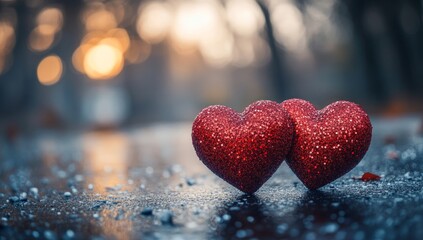 Fototapeta premium Love and Romance in a Dreamy Bokeh Atmosphere