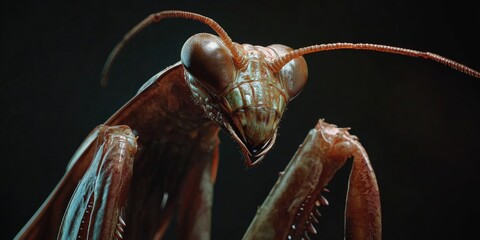 Praying Mantis Head Close Up