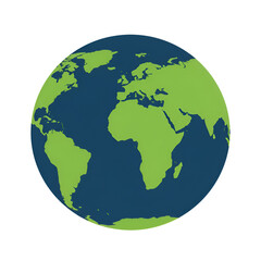Naklejka premium A Globe with Green Continents