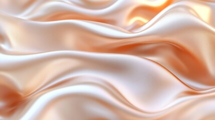 Obraz premium Flowing fabric in shades of peach creates a rippled surface