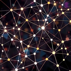 Abstract Geometric Circles on Black Background with Vibrant Colors