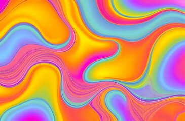 Obraz premium Vibrant Algorithmic Abstract Art - Dynamic Swirling Patterns