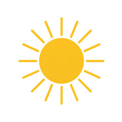 A Minimal Flat Design of a Sun with Rays Extending Outwards