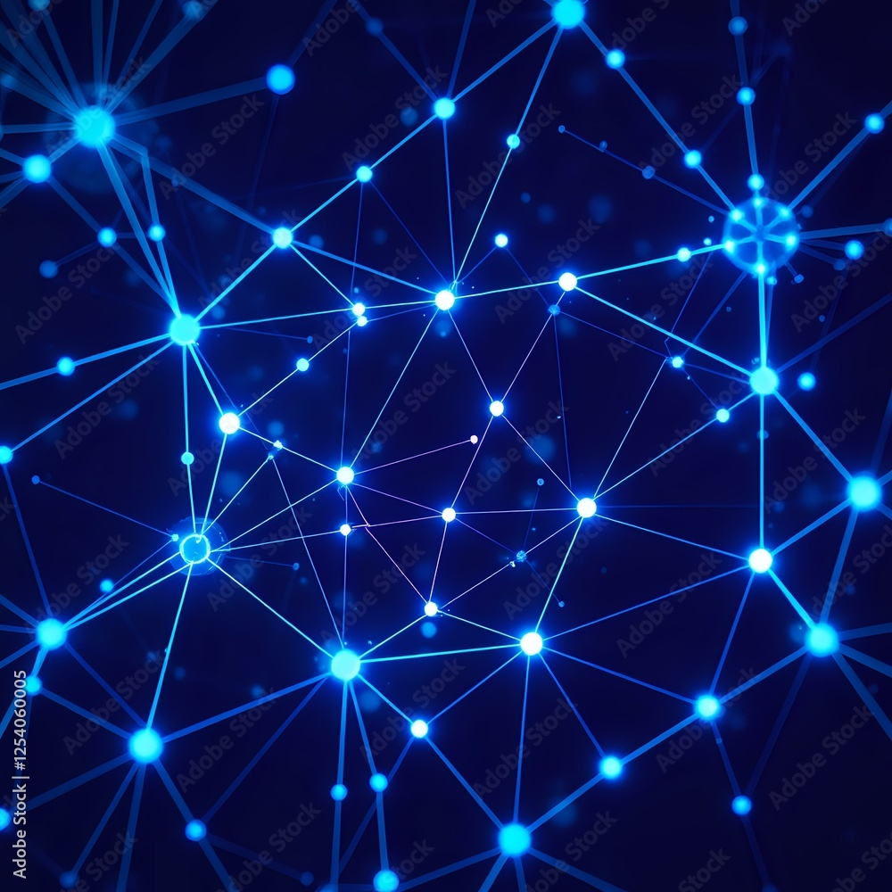 Poster futuristic abstract cyberpunk neural network node pattern background