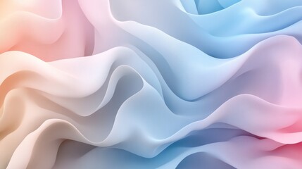 Abstract flowing shapes with pastel gradients create a smooth texture