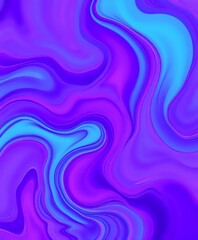 Abstract Purple and Blue Swirls Art