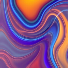 Abstract Vibrant Color Flow Art