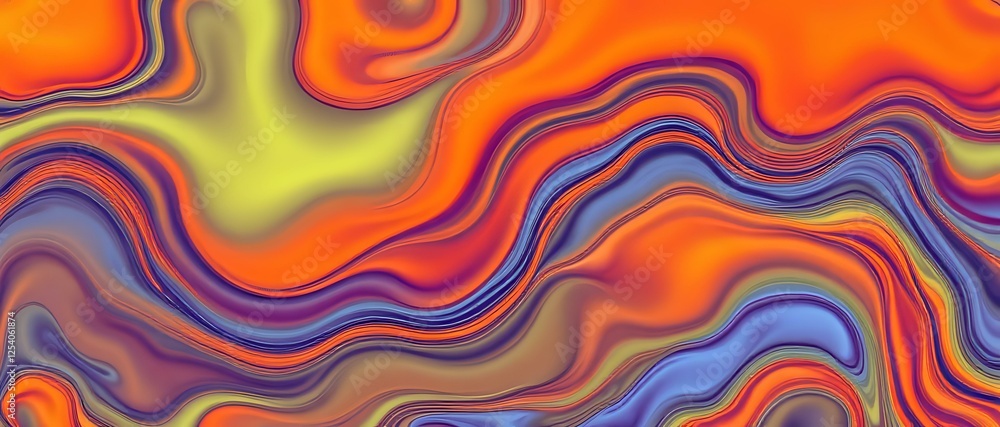 Aufkleber vibrant abstract flow: dynamic movement in color