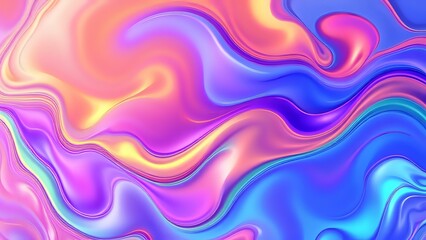 Obraz premium Vibrant Abstract Liquid Flow - Modern Digital Art Wallpaper