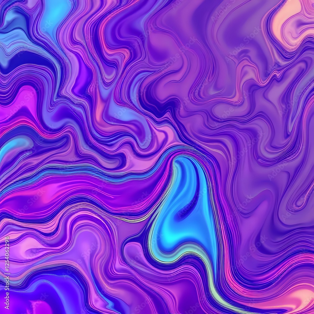 Poster vibrant abstract liquid flow art with dynamic patterns