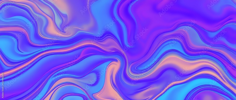 Aufkleber vibrant abstract art: algorithmic patterns for modern desktop