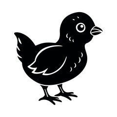 Fototapeta premium Fun Baby Chicks Silhouette Vector Art for Branding 