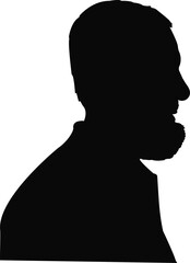 a man head silhouette vector