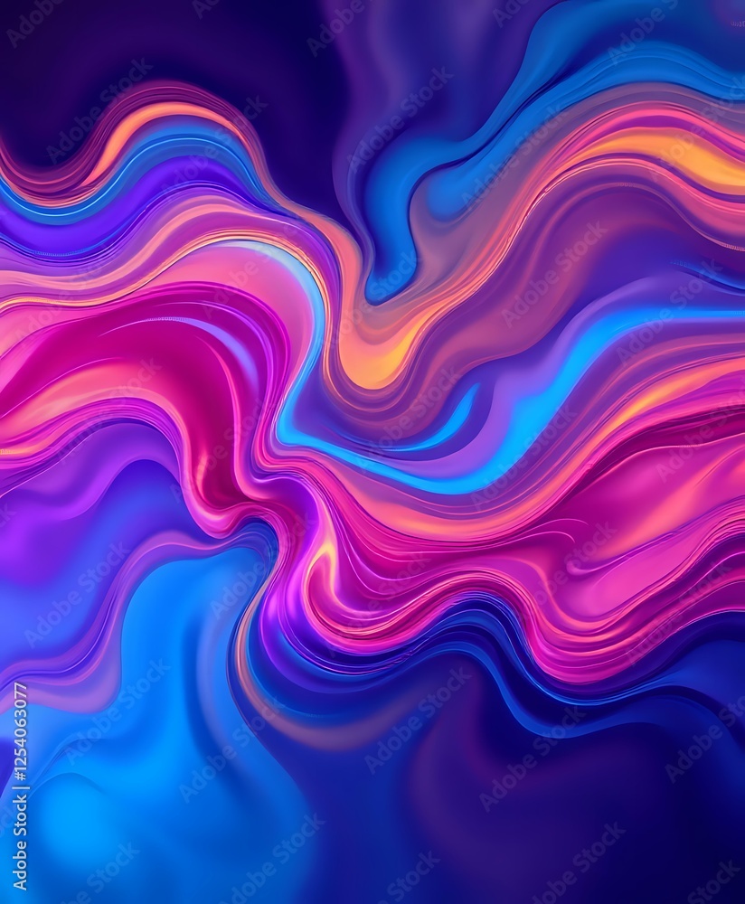 Poster vibrant abstract pattern | modern algorithmic art