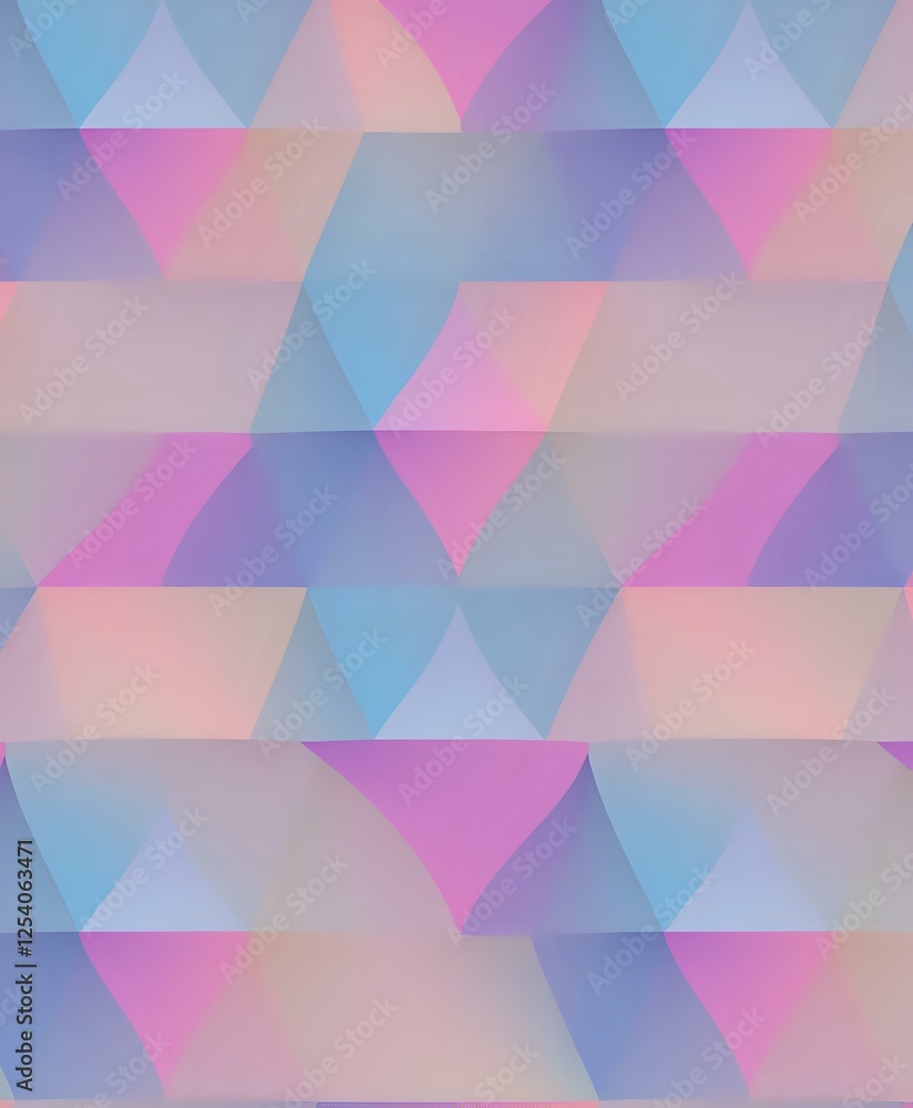 Aufkleber abstract triangles pattern in gradient pastels
