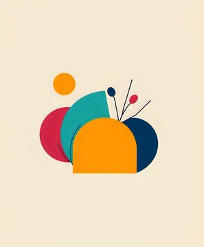 recommend clip art: Vibrant Abstract Circle Design with Unique Elements