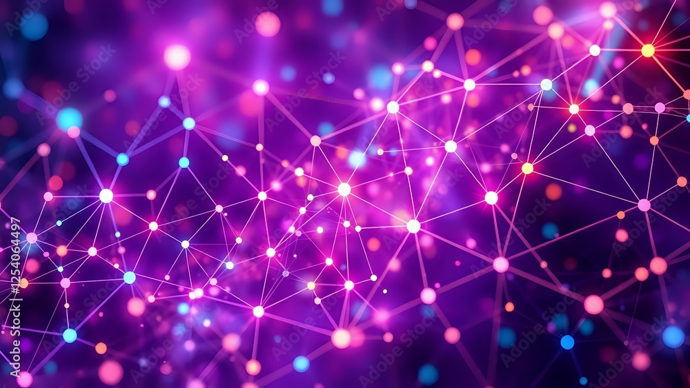 Poster abstract neural networks: vibrant cosmic patterns
