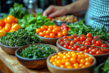 Obraz premium Various vegetables for Vegetarian meals. Healthy eating