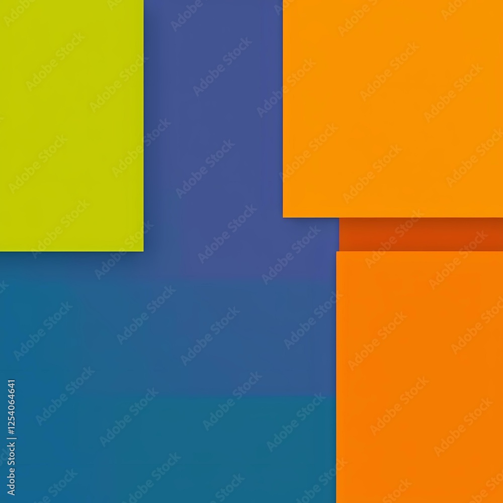 Aufkleber abstract color block design with geometric shapes - modern minimalist art