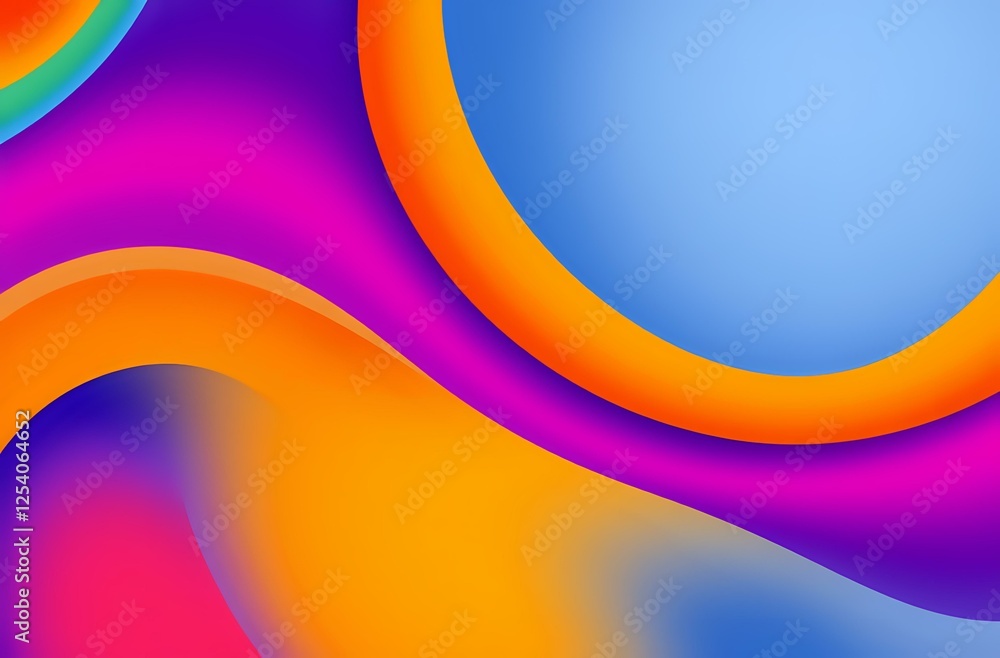 Poster vibrant abstract design with dynamic swirls