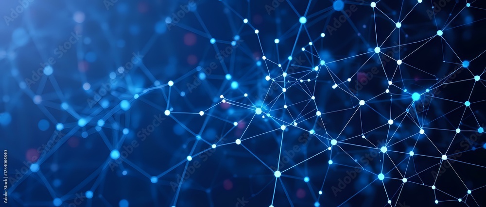 Poster futuristic neural circuitry pattern