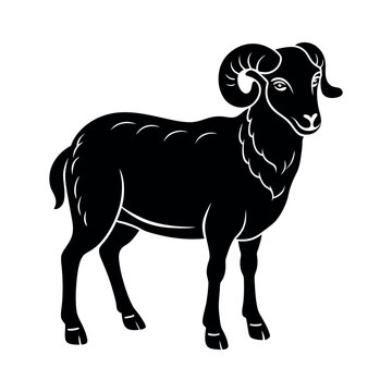 Dumba Sheep Silhouette Vector Icons for Web and Marketing
