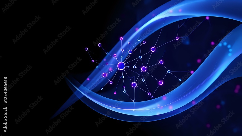 Poster abstract futuristic design | neural networks | 16:9 widescreen aspect ratio