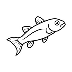 vector illustration of a fish