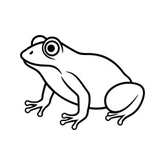 Frog Line Art Outline Vector Graphic for Modern Designs