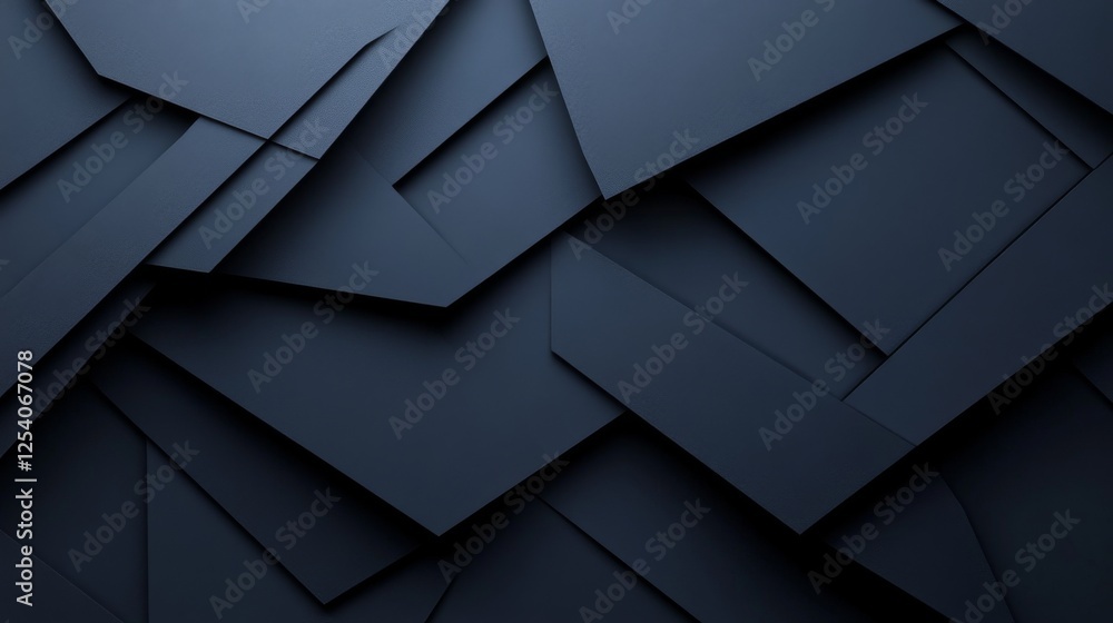 Poster dark abstract geometric design featuring overlapping and angled shapes
