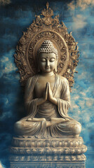 Obraz premium illustration of a majestic god buddha.
