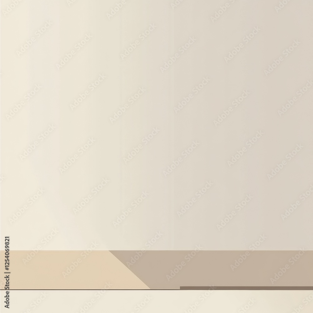Aufkleber A minimalistic composition featuring a solid color background with a subtle line near the bottom creating an elegant visual element. Generative AI