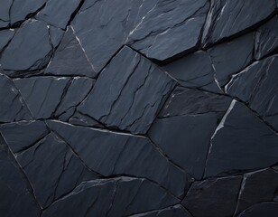 Black and dark blue cracked layers of stone. Ideal for nature, geology projects