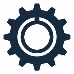 creative silhouette gear icon vector illustration
