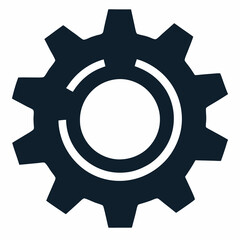 creative silhouette gear icon vector illustration
