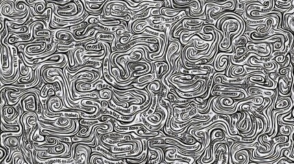 Fototapeta premium A 3D render of black and white monochrome kinetic typography