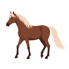 Obraz premium Elegant Horse with Flowing Mane - Majestic Equestrian Symbol