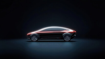 Pixel Art Electric Vehicle Side Profile