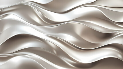 Obraz premium Metallic abstract background idea. gentle waves create a mesmerizing pattern reflecting soft light and tranquility. Mechanical Ocean Waves. Illustration