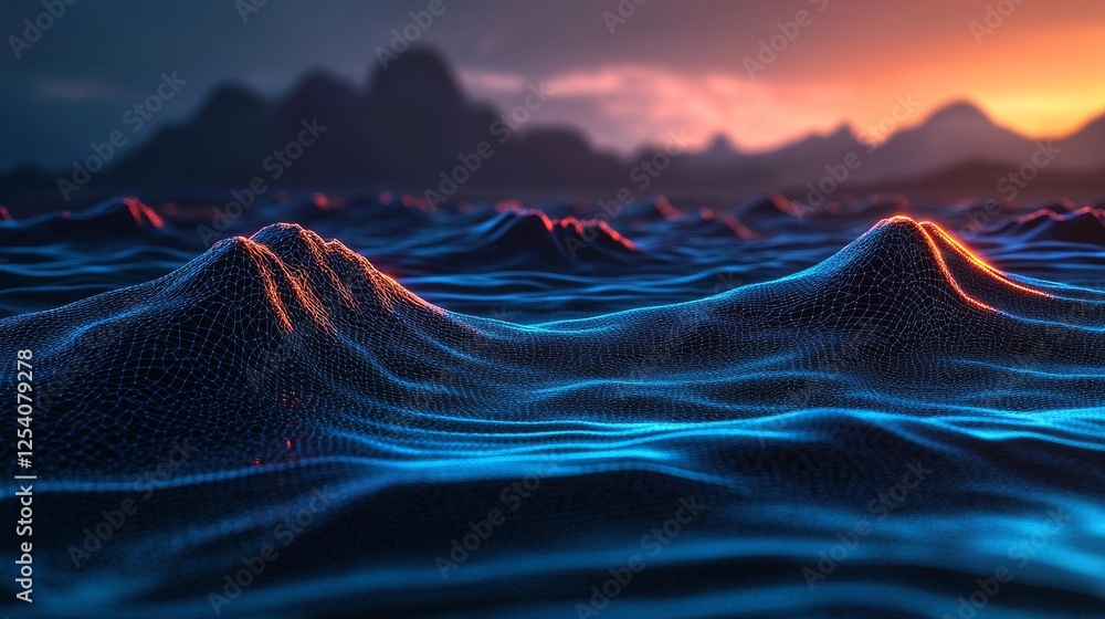 Poster abstract concepts of cybersecurity technology and digital data protection. protect internet connecti