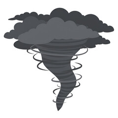 Tornado Funnel with Dark Clouds