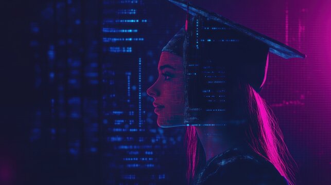 Graduate, city, night, code, future, profile, education, success, hope, achievement - Powered by Adobe