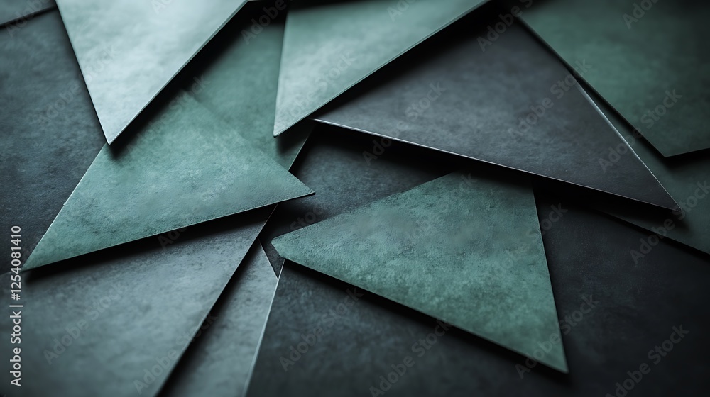 Poster teal triangle pattern background