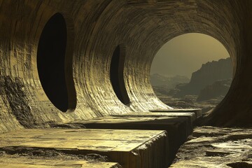 Contemporary digital artwork represents the universe in an abstract manner